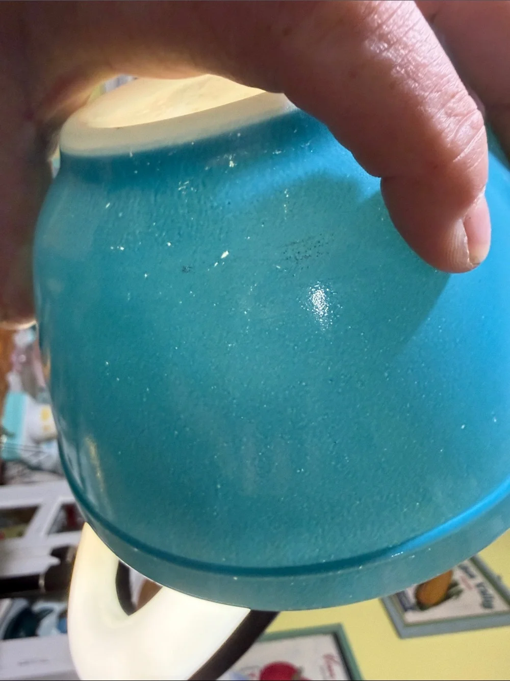 Pyrex Blue primary Rare TM 401 Mixing Bowl